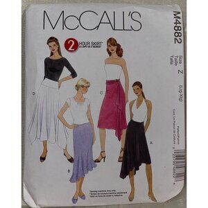 McCall's M4882 Women's 2-Hour Skirt Pattern Uncut Size L/XL